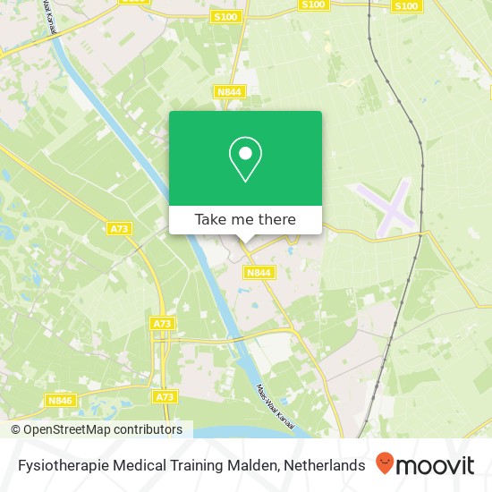 Fysiotherapie Medical Training Malden, Promenade 17 kaart