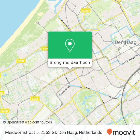 Meidoornstraat 5, 2563 GD Den Haag kaart