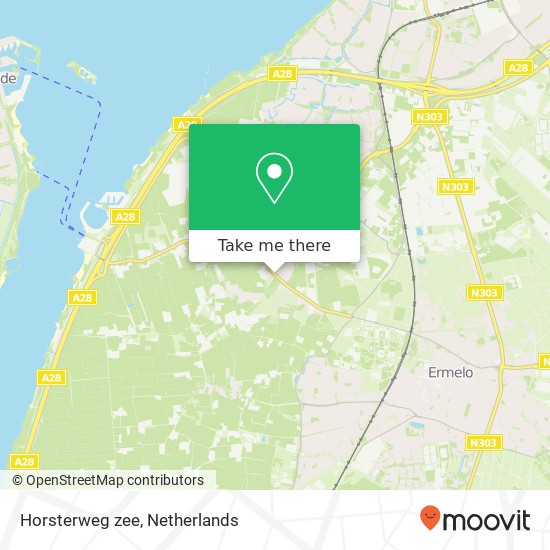 Horsterweg zee, 3853 JC Ermelo kaart