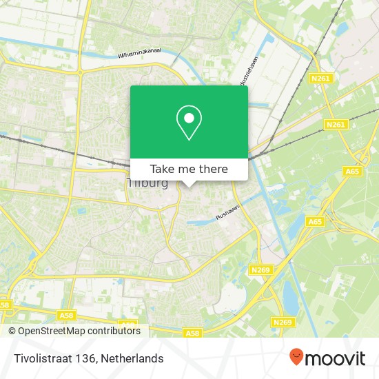 Tivolistraat 136, 5017 HS Tilburg kaart