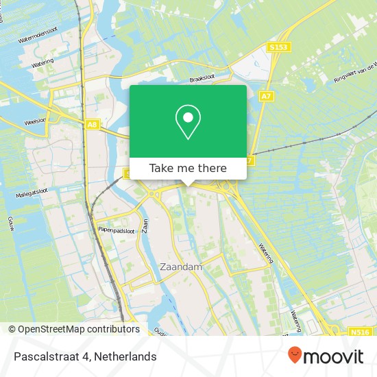 Pascalstraat 4, Pascalstraat 4, 1503 DA Zaandam, Nederland kaart