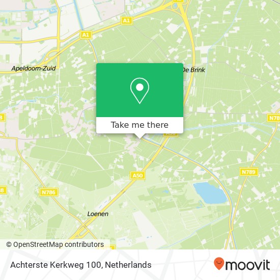 Achterste Kerkweg 100, 7364 BV Oosterhuizen kaart