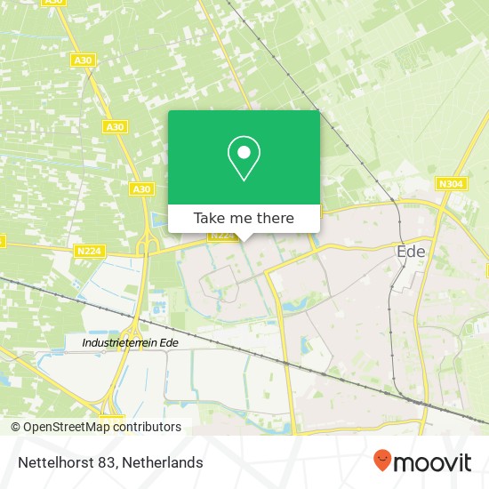 Nettelhorst 83, 6714 MB Ede kaart