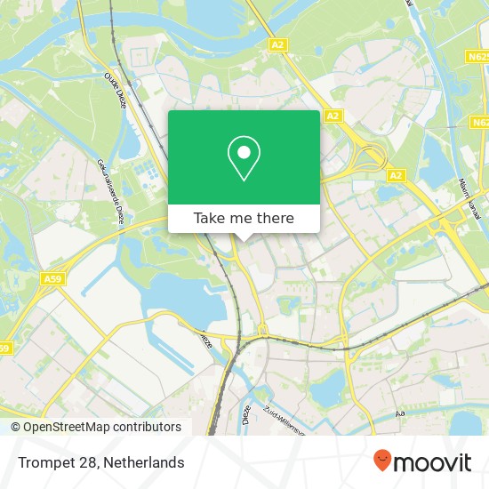 Trompet 28, 5231 DK 's-Hertogenbosch kaart