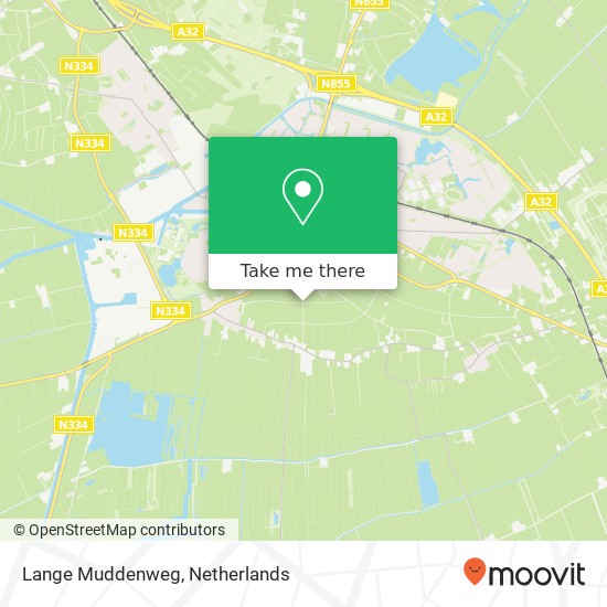 Lange Muddenweg, 8331 Steenwijk kaart