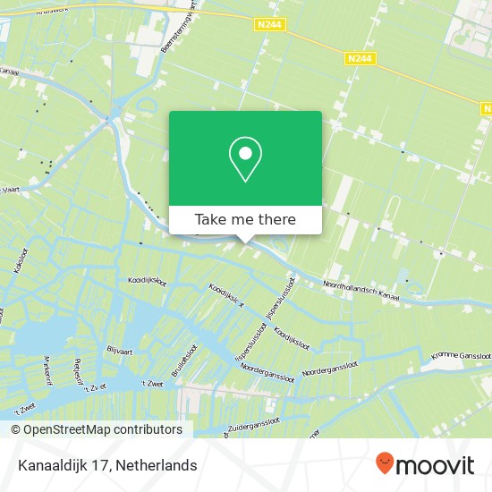 Kanaaldijk 17, 1458 PP Spijkerboor kaart