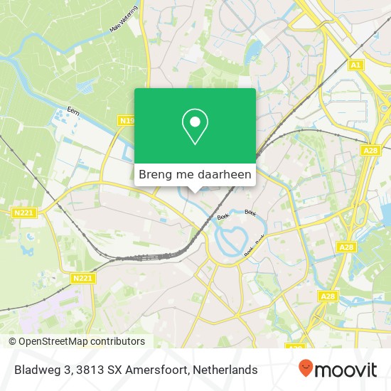 Bladweg 3, 3813 SX Amersfoort kaart