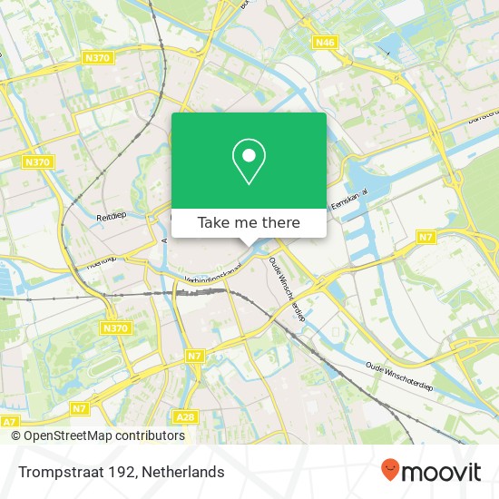 Trompstraat 192, 9711 EC Groningen kaart