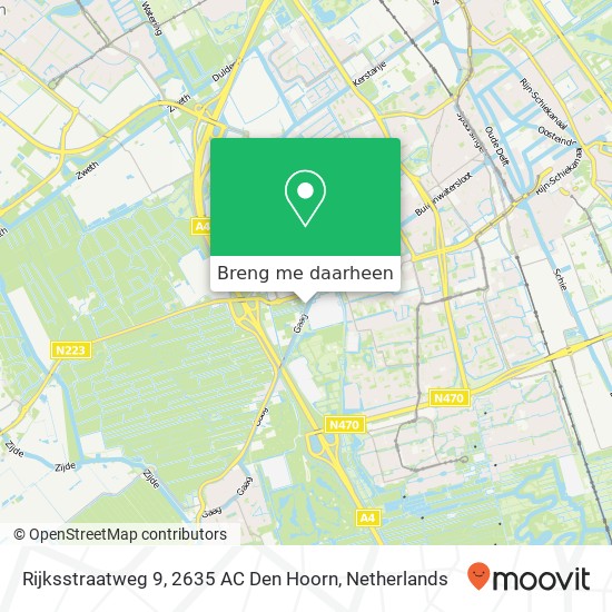 Rijksstraatweg 9, 2635 AC Den Hoorn kaart