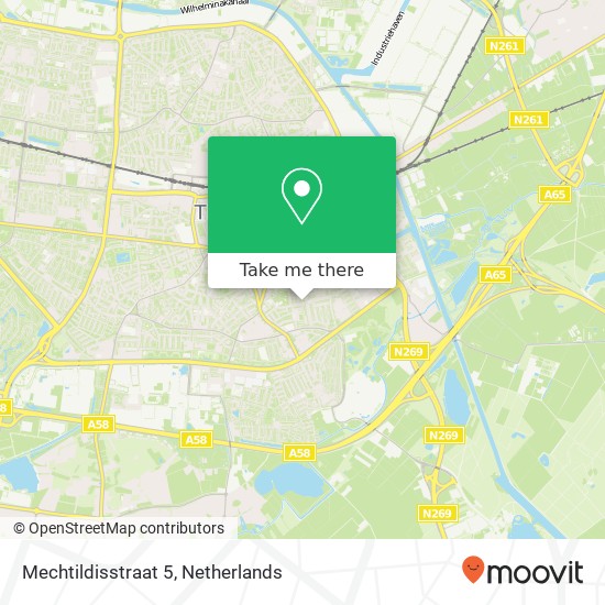 Mechtildisstraat 5, 5021 CM Tilburg kaart