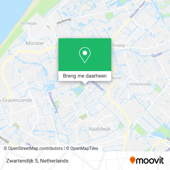 Zwartendijk 5 kaart