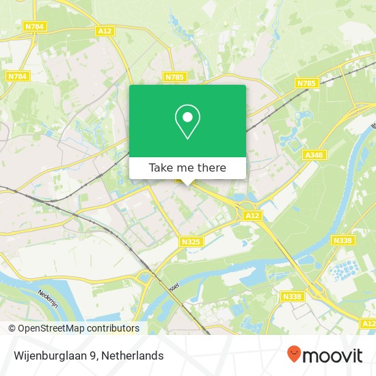 Wijenburglaan 9, 6825 CA Arnhem kaart