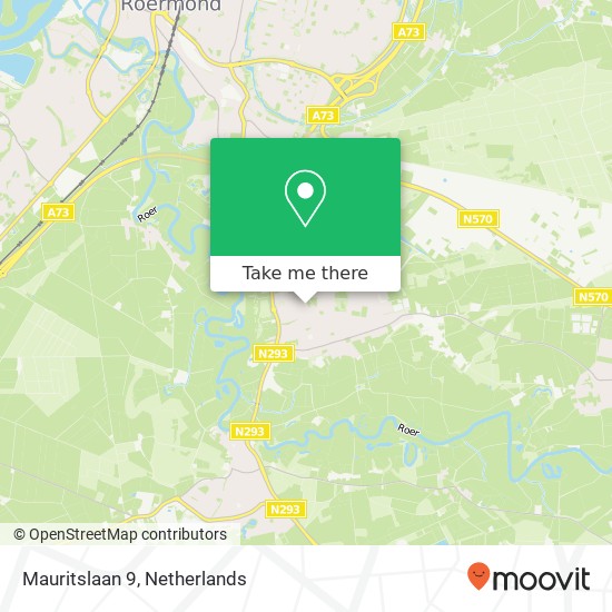 Mauritslaan 9, 6074 AS Melick kaart