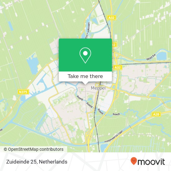 Zuideinde 25, 7941 GA Meppel kaart