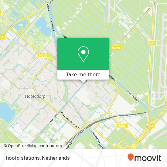 hoofd stations, 2131 XG Hoofddorp kaart