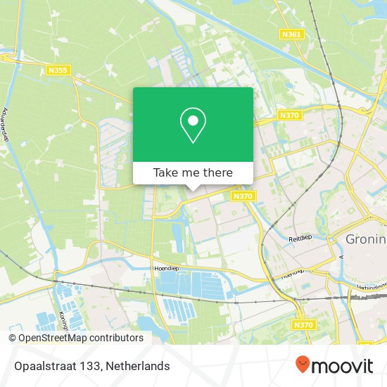 Opaalstraat 133, 9743 HN Groningen kaart