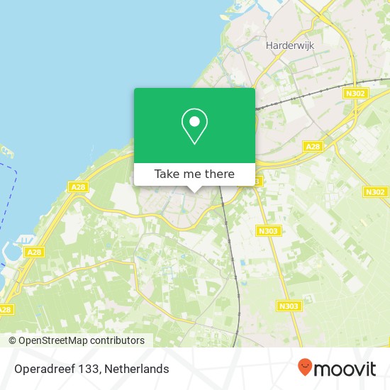 Operadreef 133, 3845 GN Harderwijk kaart