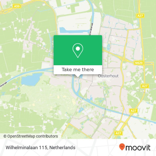 Wilhelminalaan 115, 4905 AV Oosterhout kaart