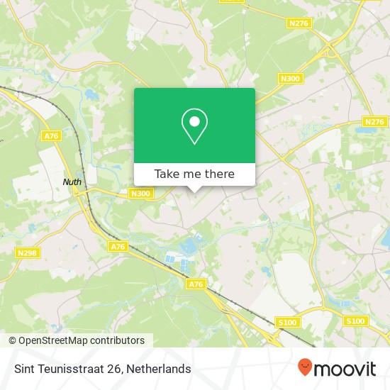 Sint Teunisstraat 26, 6432 DJ Hoensbroek kaart