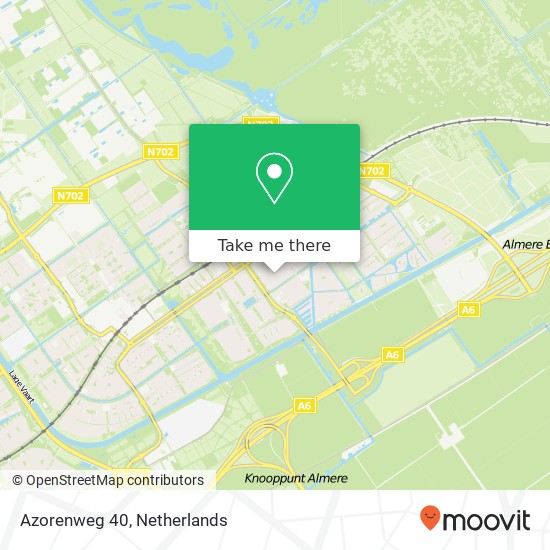 Azorenweg 40, 1339 VN Almere-Buiten kaart