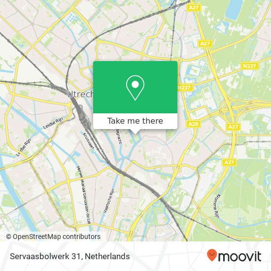 Servaasbolwerk 31, 3512 NK Utrecht kaart