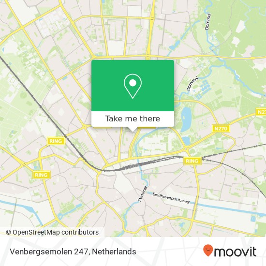 Venbergsemolen 247, 5612 DZ Eindhoven kaart