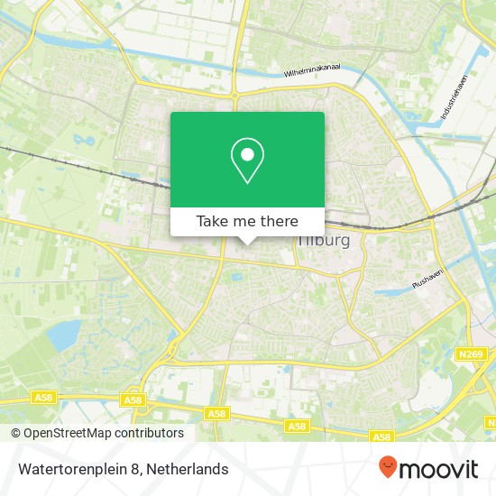 Watertorenplein 8, 5038 NR Tilburg kaart