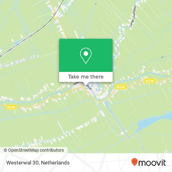 Westerwal 30, 3421 BX Oudewater kaart