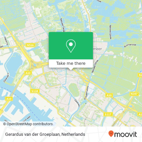 Gerardus van der Groeplaan, 1035 ST Amsterdam kaart