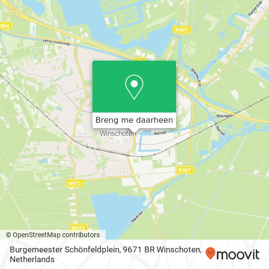 Burgemeester Schönfeldplein, 9671 BR Winschoten kaart