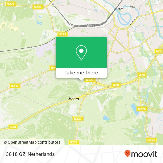 3818 GZ, 3818 GZ Amersfoort, Nederland kaart