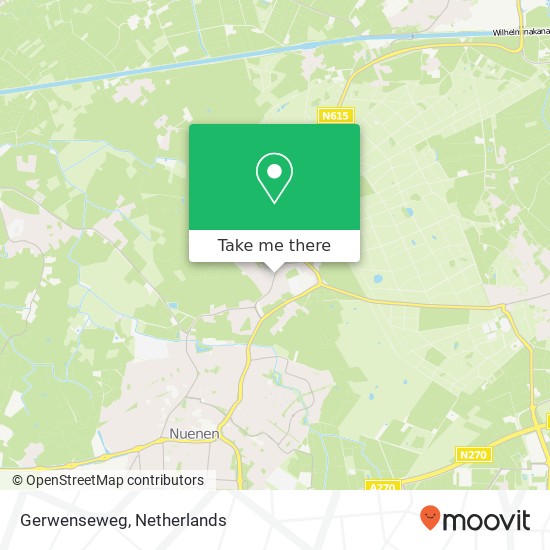 Gerwenseweg, 5674 RP Nuenen kaart