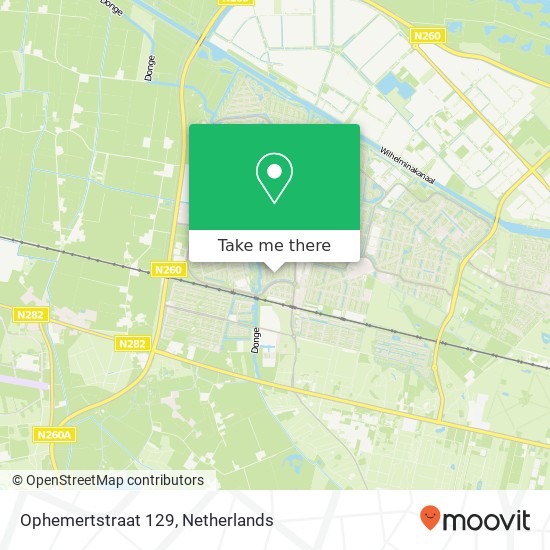 Ophemertstraat 129, 5045 TE Tilburg kaart