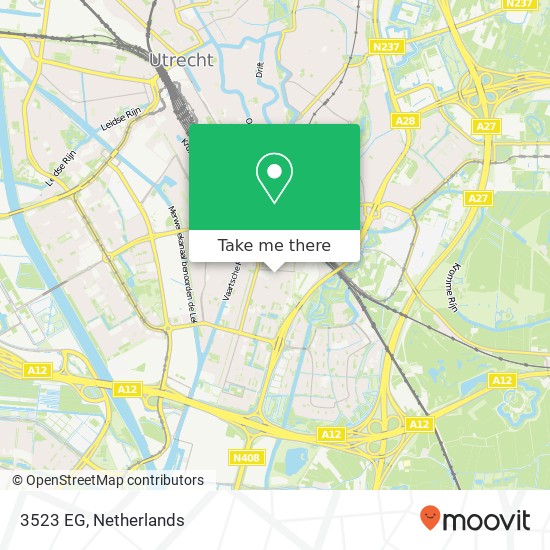 3523 EG, 3523 EG Utrecht, Nederland kaart