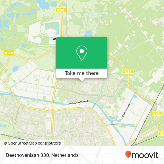 Beethovenlaan 330, Beethovenlaan 330, 5011 LN Tilburg, Nederland kaart