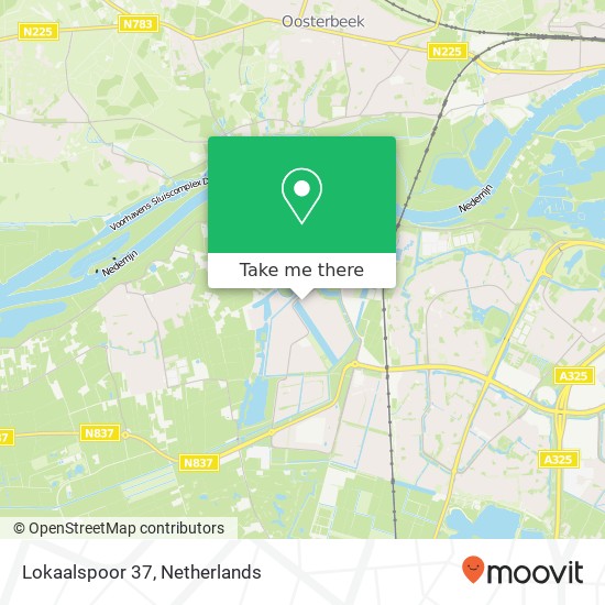 Lokaalspoor 37, 6846 GN Arnhem kaart