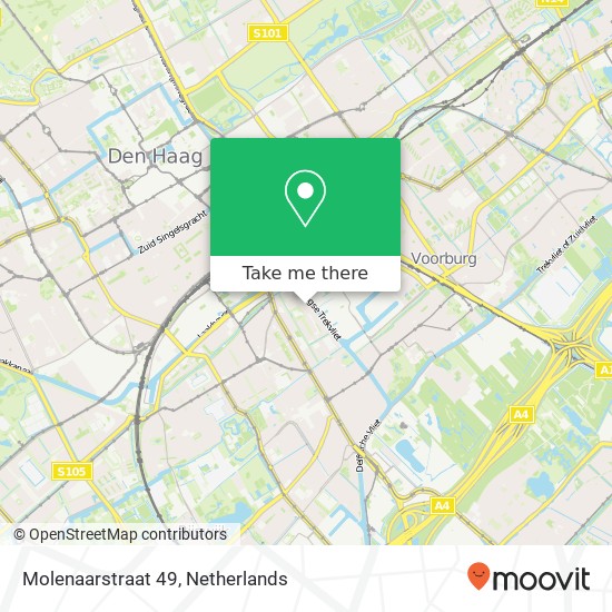 Molenaarstraat 49, 2516 RL Den Haag kaart
