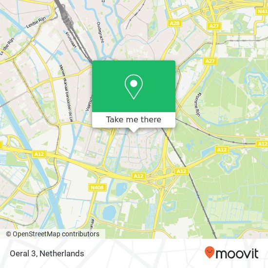 Oeral 3, 3524 DS Utrecht kaart
