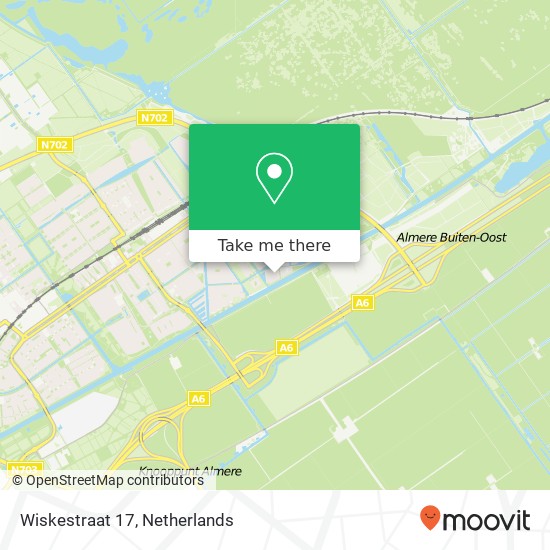 Wiskestraat 17, 1336 MC Almere-Buiten kaart