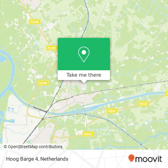 Hoog Barge 4, 7211 DV Eefde kaart