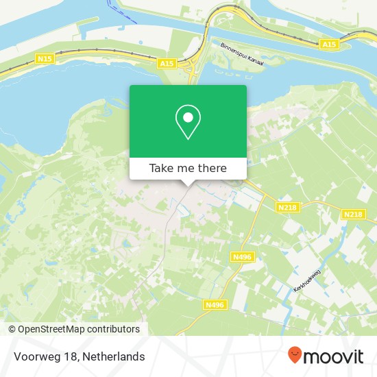 Voorweg 18, 3233 SK Oostvoorne kaart