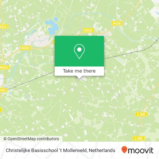 Christelijke Basisschool 't Mollenveld, Haartseweg kaart