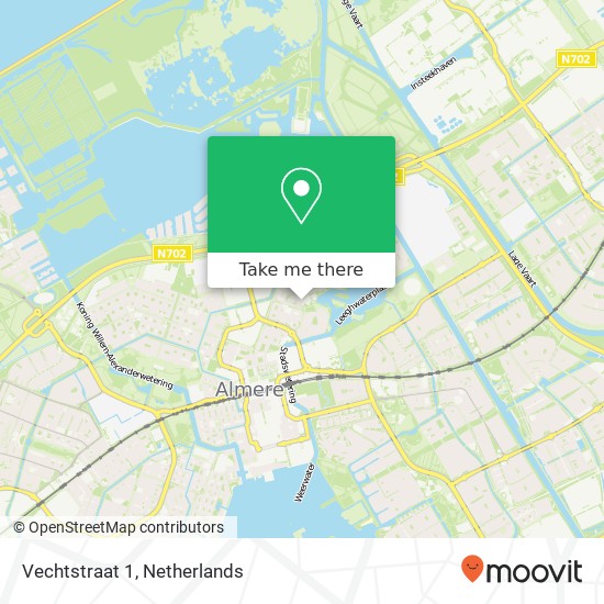 Vechtstraat 1, 1316 GL Almere-Stad kaart