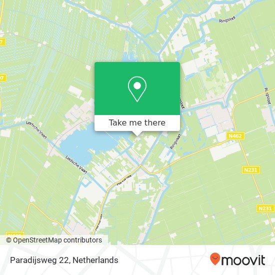 Paradijsweg 22, 2461 TM Ter Aar kaart