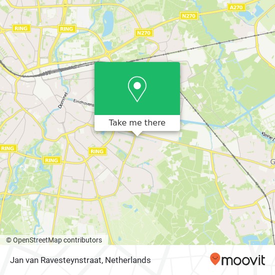 Jan van Ravesteynstraat, 5645 TJ Eindhoven kaart