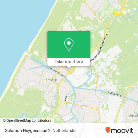 Salomon Huygenslaan 2, 2221 HJ Katwijk aan Zee kaart