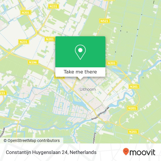 Constantijn Huygenslaan 24, 1422 HG Uithoorn kaart
