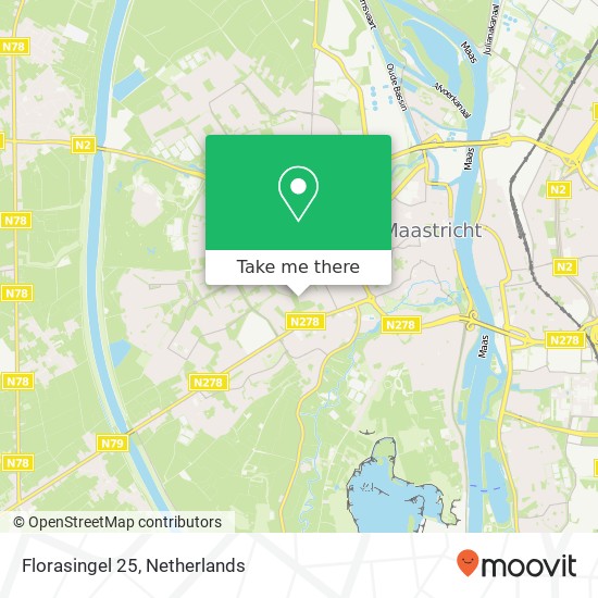 Florasingel 25, 6214 VN Maastricht kaart