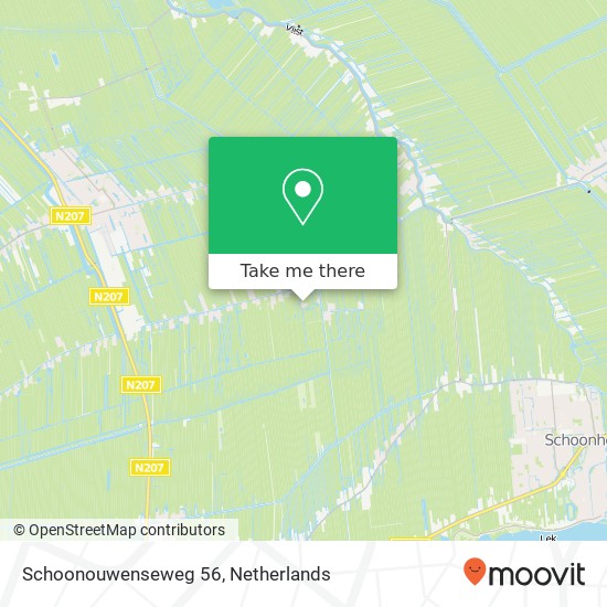 Schoonouwenseweg 56, 2821 NZ Stolwijk kaart