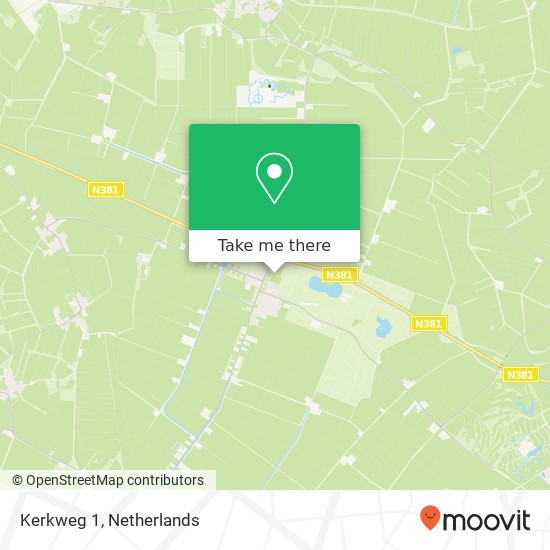 Kerkweg 1, Kerkweg 1, 9439 PG Witteveen, Nederland kaart